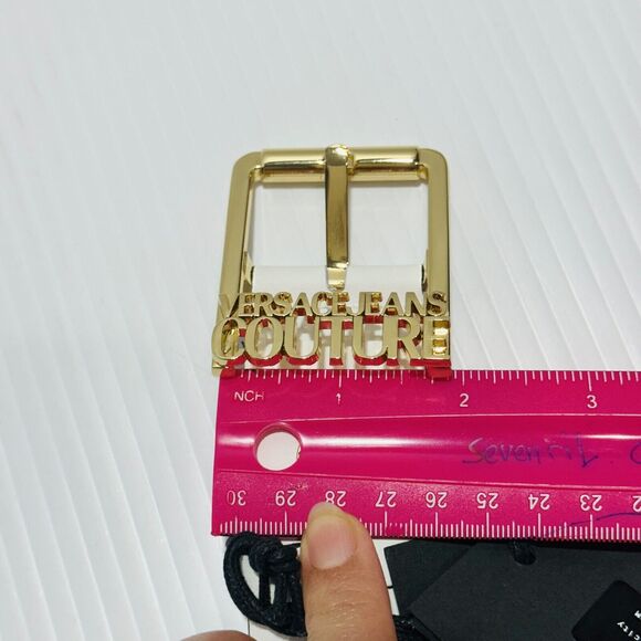 Versace Jeans Couture Belts Women 105/120 White Genuine Leather Gold Buckle NWT main image 6